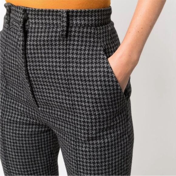 Nanushka Juliet Wool Houndstooth Pants Grey Size S Wool Blend - Picture 3 of 16